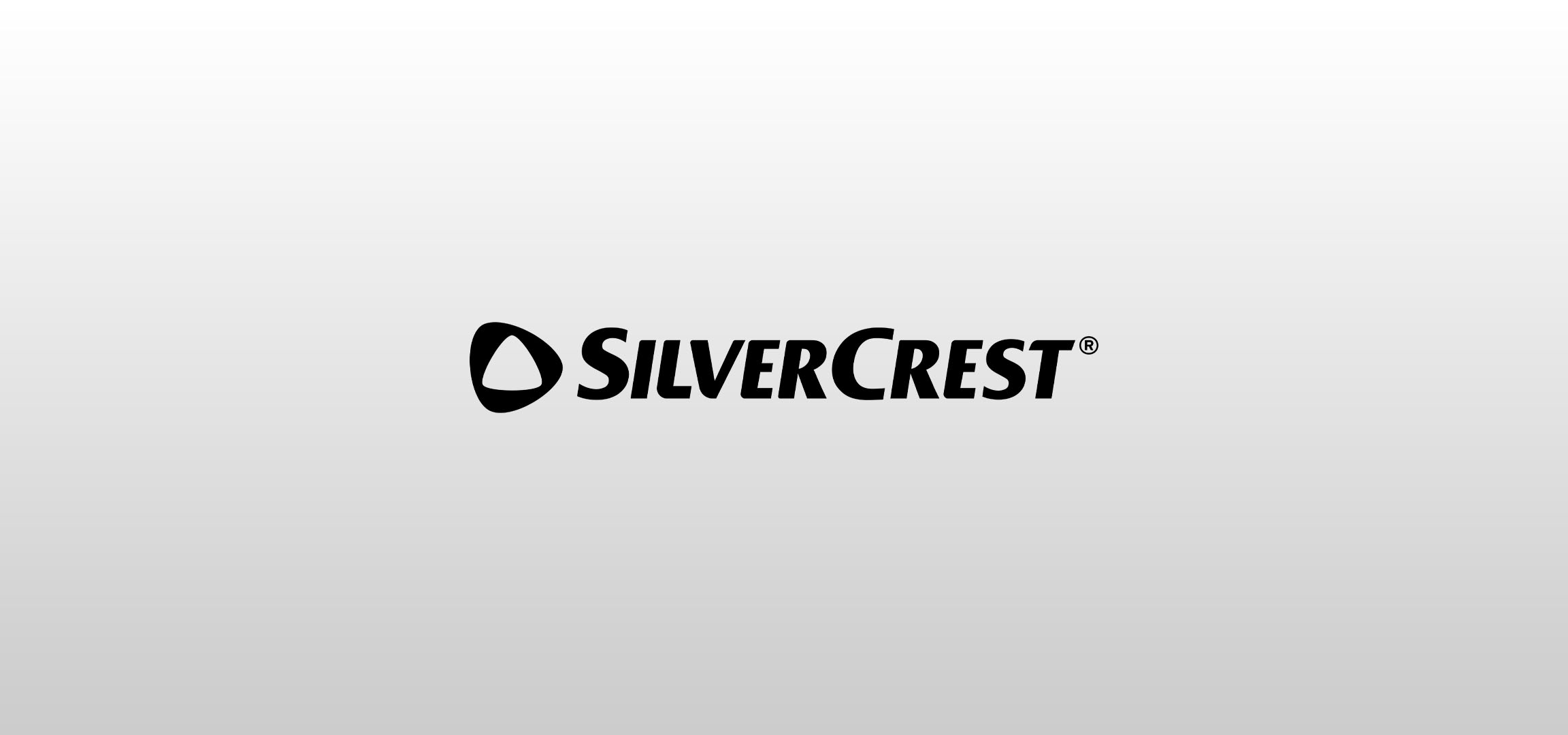 SilverCrest Logo auf hellgrauem Hintergrund.