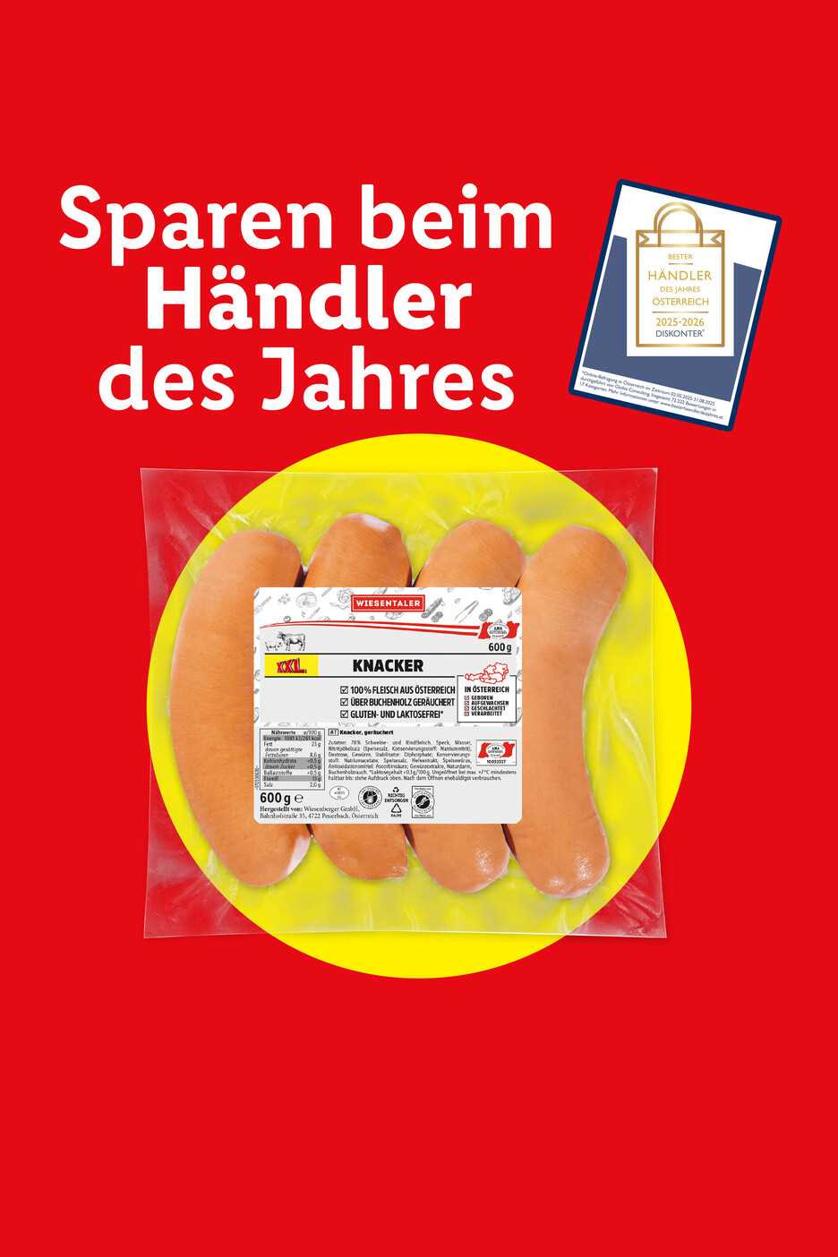 WIESENTALER Knacker XXL in Verpackung