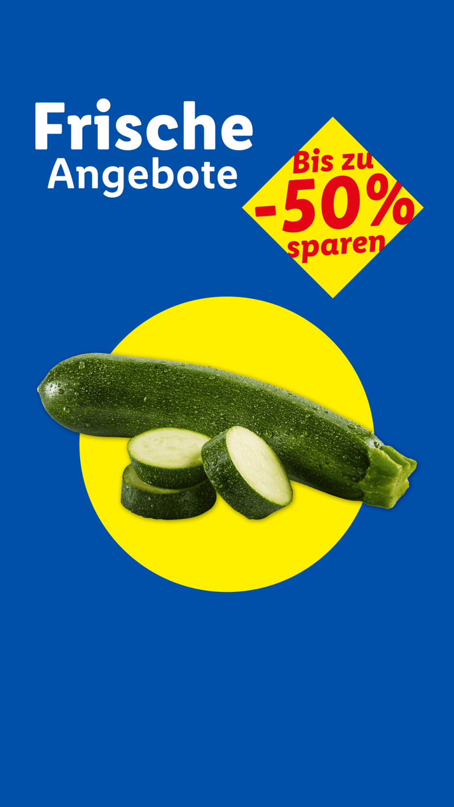 Frische Angebote: Zucchini mit bis zu -50% Rabatt.