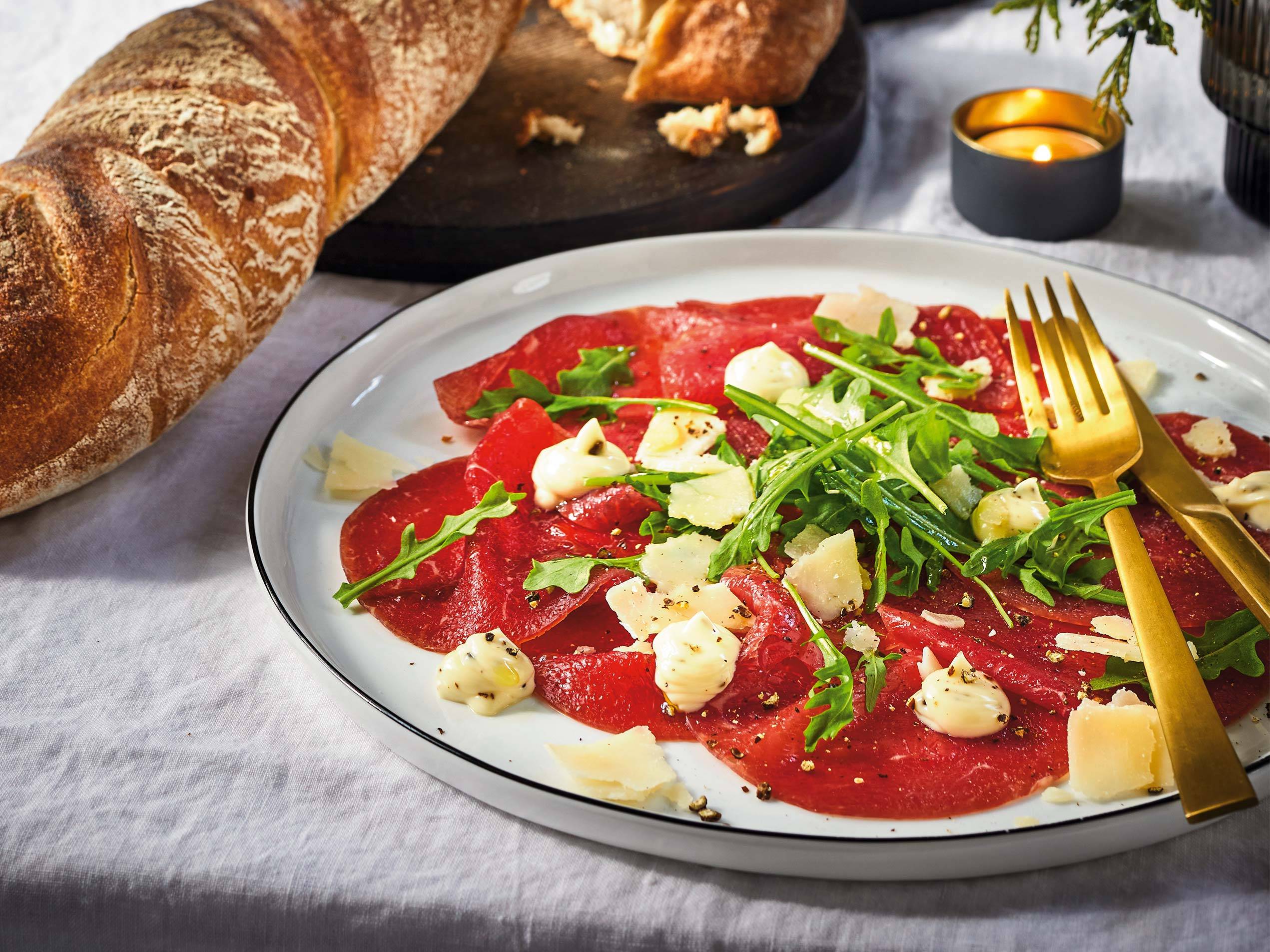 Carpaccio mit Parmesan