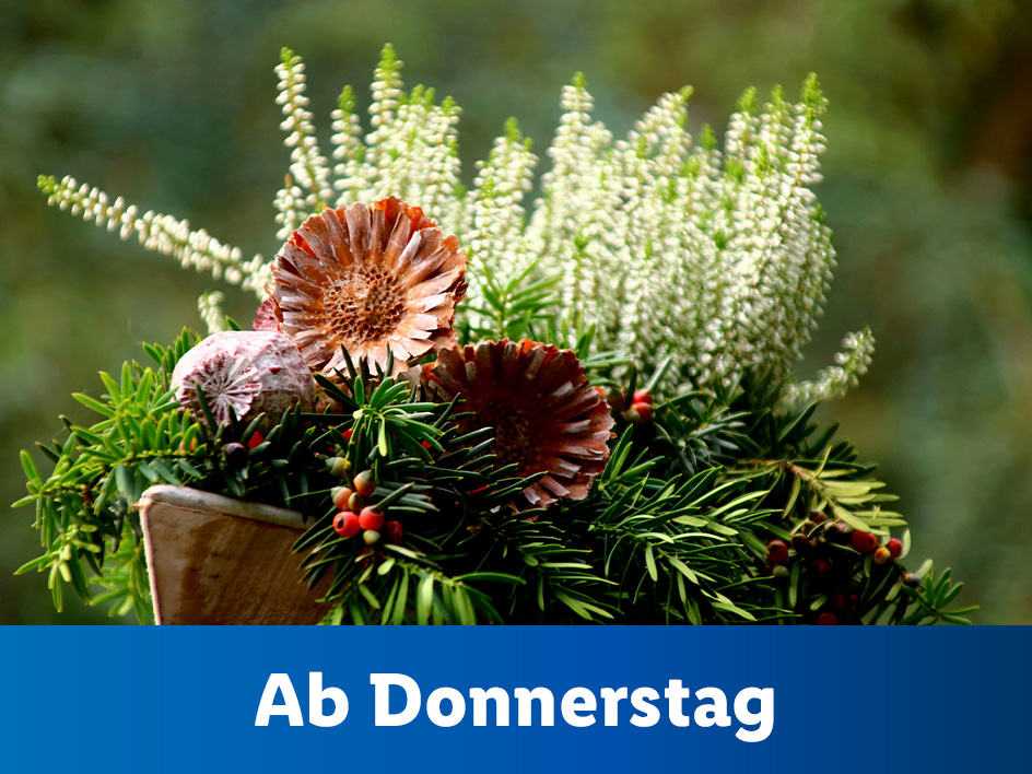 Blumen und Grabgestecke