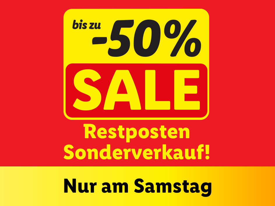 Restposten Sonderverkauf